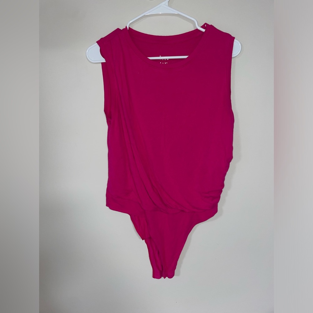 Hot pink body suit size large.